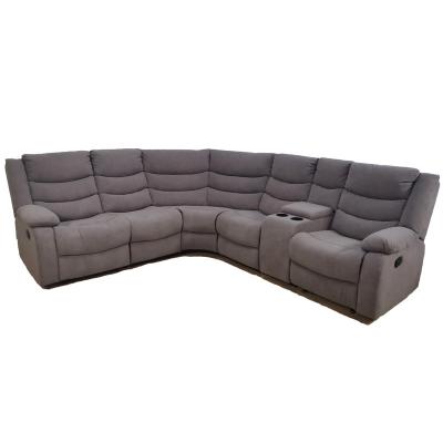 China Sofa Velvet Fabric Manual Recliner Sectional Sofa 38 Sets Loading Quantity With Competitive Price for sale