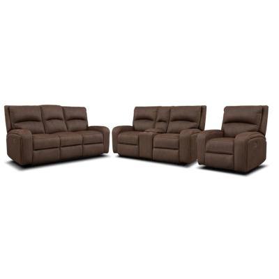 China Multifunction Manual Leathaire Recliner Sofa 1+2+3 Set With Whole Sale Price for sale