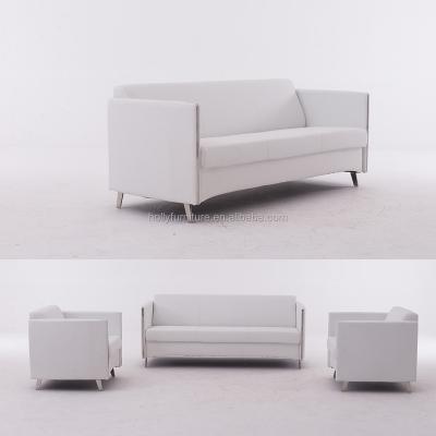 China Chesterfield SOFA zoey HL-8001White cream leather stainless steel event sofa for sale