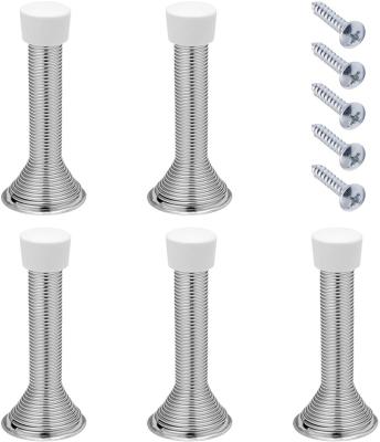 China Traditional Metal Door Stoppers Screws and Base Plate (Silver) Spring Door Stop for sale