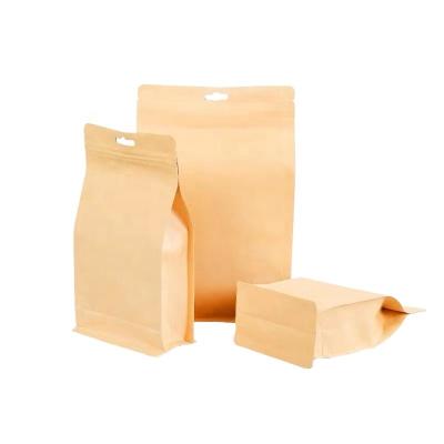 China Recycled Materials Free Design Custom Resealed Zip Locker Ziplock Drip Flat Bottom Holder Up Pouch Coffee Bag for sale