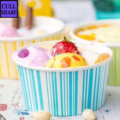 China Disposable Ice Cream Container Disposable Packaging Ice Cream Tubs With Lid Paper Ice Cream Cups for sale