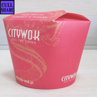 China Cullshare Disposable Paper Cardboard Box For Noodle Paper Pasta Wok Meal Disposable Paper Box for sale