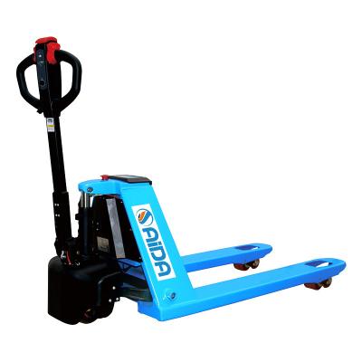 China 3-6 Feet Electric Pallet Jack Forklift 2500-3000 Lbs Load Capacity 24-36 Volts Battery Capacity for sale