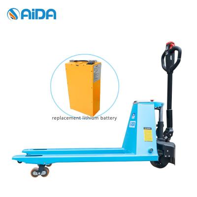 China Mechanical Electric Pallet Jack Forklift for sale