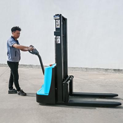 China Intelligente half-elektrische stapler 1,5 ton capaciteit, elektrische walkie pallet stapler Te koop