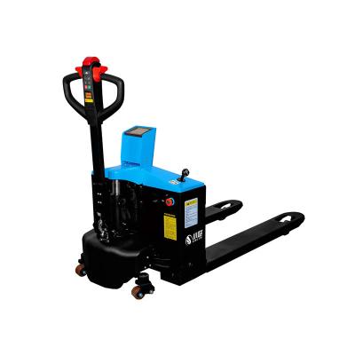 China Solid Rubber Tire Electric Pallet Jack 3-5 Mph Speed 3-6 Feet Lifting Height for sale