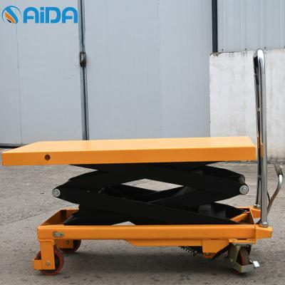 China 105 Kg Capacity Hydraulic Table Lifter Foot Pedal Lifts To 1300 Mm Height for sale