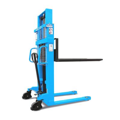 China Small Manual Hydraulic Portable Pallet Lifter Stacker With 2000kg Capacity for sale