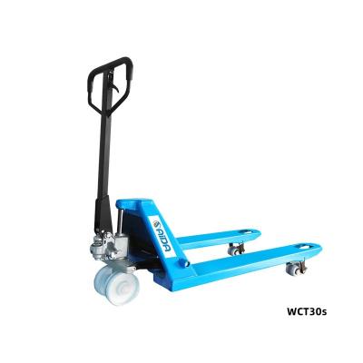 중국 1568mm Length Manual Pallet Jack Capacity 3t Nylon Wheel Hand Pallet Truck 판매용