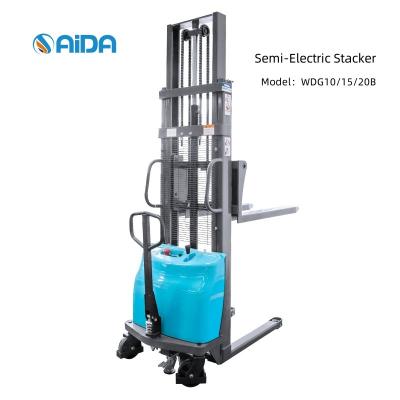 China Electric Lifting Hydraulic Pallet Stacker 1500kg Capacity 2.0m for Smooth Moving for sale