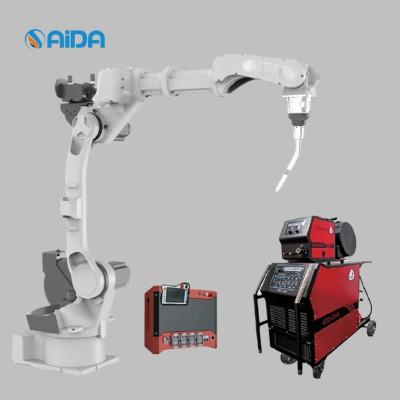 China 6 Axis Arc Welding Robot 1800mm Arm Length With Megmeet Welding Power Source for sale