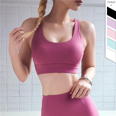 China OEM High Print Workout Women's Tank Top Backless Yoga Sports Bra Breathable for sale