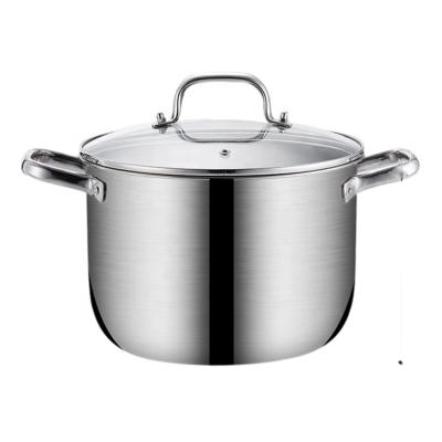 China Sustainable Wholesale Household Food Grade Stainless Steel Kitchen Cooking Pot Large Capacity Soup And Stock Pot for sale