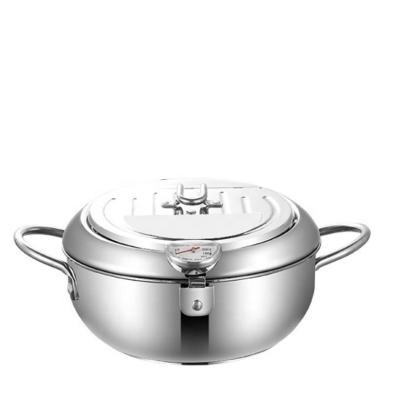 China Modern hot sale style professional stainless steel cookware double bottom fryer for sale