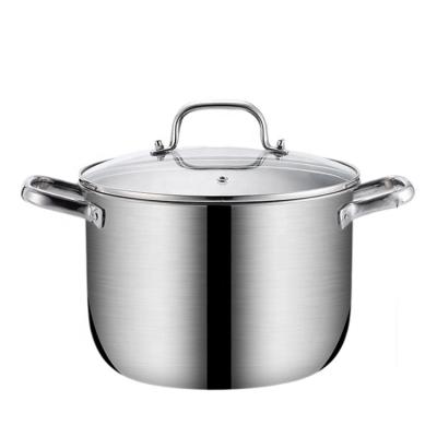 China Sustainable Hot Sale Food Grade Stainless Steel CE Certified Kitchen Cooking Pot Large Capacity Soup And Stock Pot for sale