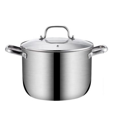 China Sustainable New Style Hot Selling Grade Stainless Steel Kitchen Cooking Pot Large Capacity Soup and Stock Pot for sale