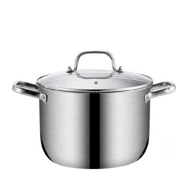 China Best price sustainable high quality kitchen cookware cooking pot with lidded glass soup and stock pot for sale