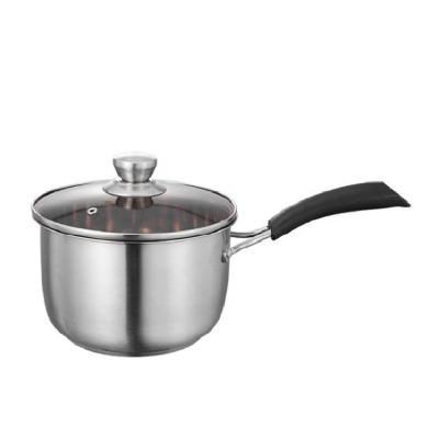 China China Factory Directly Sustainable Cheap Steel Sauce Pan Cooking Pot Soup And Stock Pots Milk Pan for sale