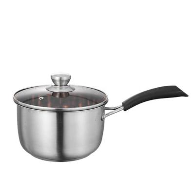 China Best Sustainable High Quality Price Grade Stainless Steel Sauce Pan Cooking Pot Soup And Stock Pots Milk Pan for sale