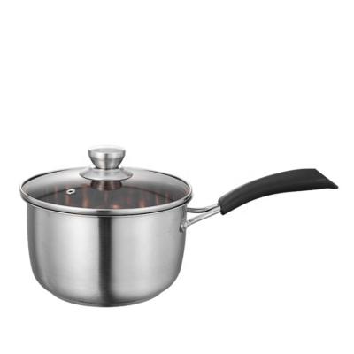 China Sustainable Perfect Quality Grade Stainless Steel Colored Sauce Pan Cooking Pot Soup And Stock Pots Milk Pan for sale