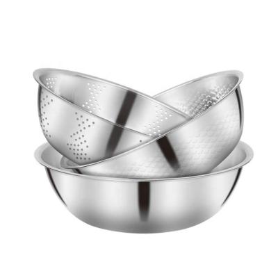 China Viable Wholesale Multifunctional Stainless Steel Kitchen Utensils Roll Rice Sieve Basket Vegetable Colander for sale