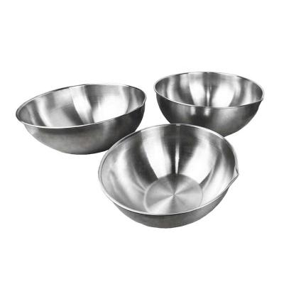 China Sustainable wholesale Korea style customized polished stainless steel mixing round bowl homeware multi size salad bowl for sale