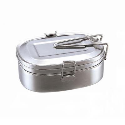 China CLASSIC promotion custom logo food grade stainless steel double layer bento box food container lunch box for sale