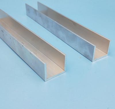 China Used for many field of production anodized aluminum tubing /aluminum extrusion U shape rail/aluminum u channel profile for sale