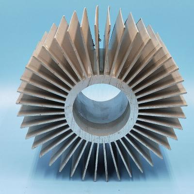 China Decorations Sun Flower Extrusion Heatsink / Aluminum Extrusion Sunflower Heatsink Profiles for sale