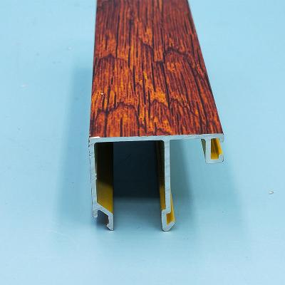 China Decorations Long Term Use Wood Finished Aluminum Extrusion Profiles, Aluminum Window Frame Price Per Ton for sale