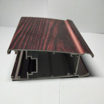 China door & Window Wood Grain Powder Coating Aluminum Window Spray Profile for sale