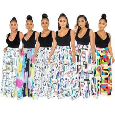 China Pretty QUICK DRY Print Palazzo Pants High Waist Loose Wide Leg Women's Long Leg Pants And Trousers for sale