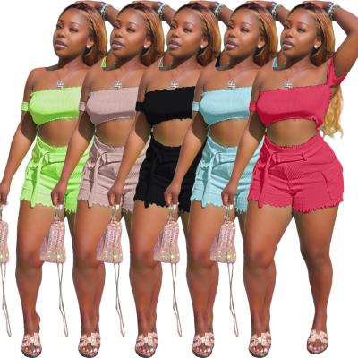 China 2020 Fashion Breathable Womens Outfits Fluorescent Top And Pants Tracksuit Hot Women Two Piece Set for sale