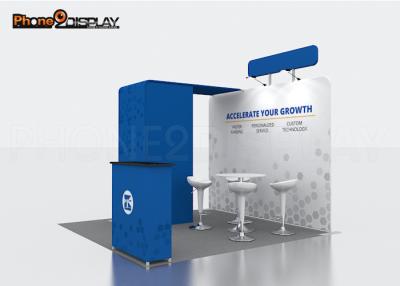 China Tension Fabric Unique Trade Show Booths / Standard Exhibition Booth 3x3 Display for sale