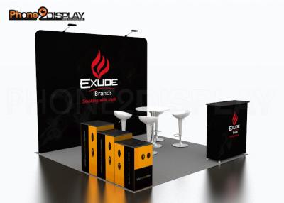 China Standard Tension Fabric Booth 3x3 Advertising Display For Cosmetic Exhibition for sale