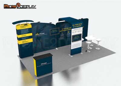 China 3x6m Portable Display Trade Show Booth Tension Fabric Size Customized for sale