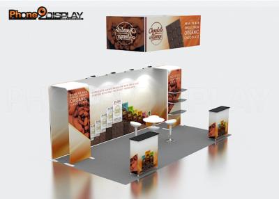 China 10x20 Custom Trade Show Booth Tension Fabric Portable Exhibition Equipment for sale