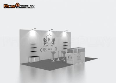 China Easy Install Trade Show Exhibit Booths Portable Custom Style 10x20 Exhibit Booth for sale