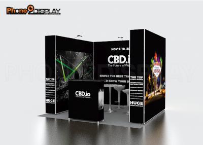 China Lightweight Expo Display Stands , Aluminum Backlit Fabric Trade Show Booth for sale