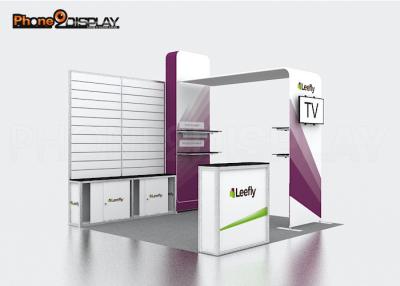 China Easy Exhibit Slatwall Trade Show Booths With CMYK Heat Transfer Printing for sale