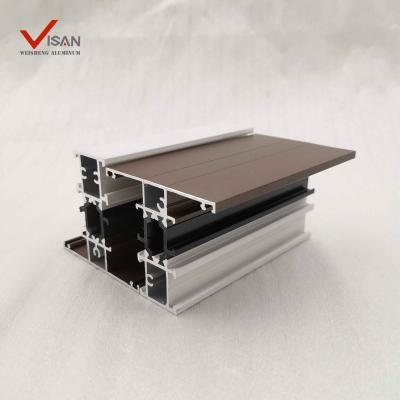 China door & Window Customized Rubber Inserted Insulated Aluminum Profile Customized For Sliding Window for sale