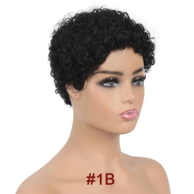 China Wholesale Afro Wave Beesoul 6 Inches Pixie Cut Afro Kinky None Full Lace Short Hair Wigs For Black Women for sale