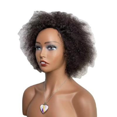 China Wholesale Afro Wave Beesoul 8 Inch Jerry Curly Human Hair Wigs For Color Women Full Machine Made Hairpiece for sale