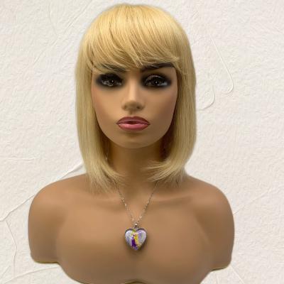 China Beesoul Wholesale Silky Straight Wave 12 Inch Machine Made Short Pixie Cut Bob Human Hair Full Straight Wigs Hairpiece for sale