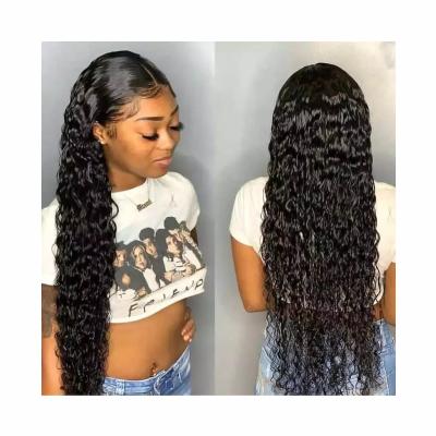 China Beesoul Natural Black Water Wave Water Wave Lace Front Human Hair Wigs Brazilian Hair Piece Hairpiece For Black Women T for sale