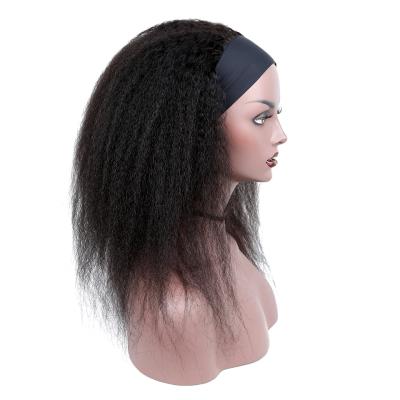 China Wholesale 150% Yaki Beesoul Curly Straight Half Wig Glueless Wig With Headband Brazilian Yaki Hair Wigs For Black Women for sale