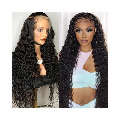 China Beesoul Deep Wave Deep Wave 13x4 Lace Front Wigs Brazilian Remy Human Hair Wigs Water Wavy Curly Hairpiece For Black Women for sale