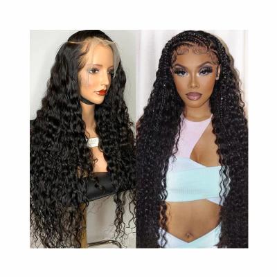 China Beesoul Hot Sale 13x4 Deep Wave Lace Frontal #1B Deep Wave Hair Wigs For Women Brazilian Hair Hairpiece for sale