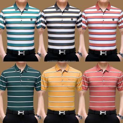 China Custom Logo Mens High Quality Intellectual Polo Embroidered Polo T-Shirt Breathable Stock for sale